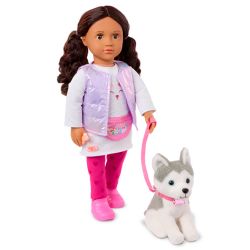 POUPÉE ET ANIMAL OG - ESTELLA 46 CM ET EVI LE CHIOT 15 CM